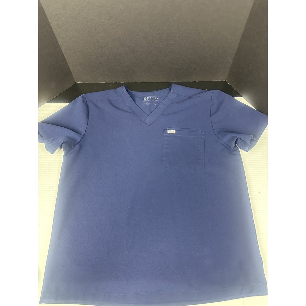 FIGS Scrub Shirt Adult XL Blue Short Sleeve Technical Collection FM1500‎